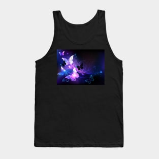 Background with Night Butterflies Tank Top